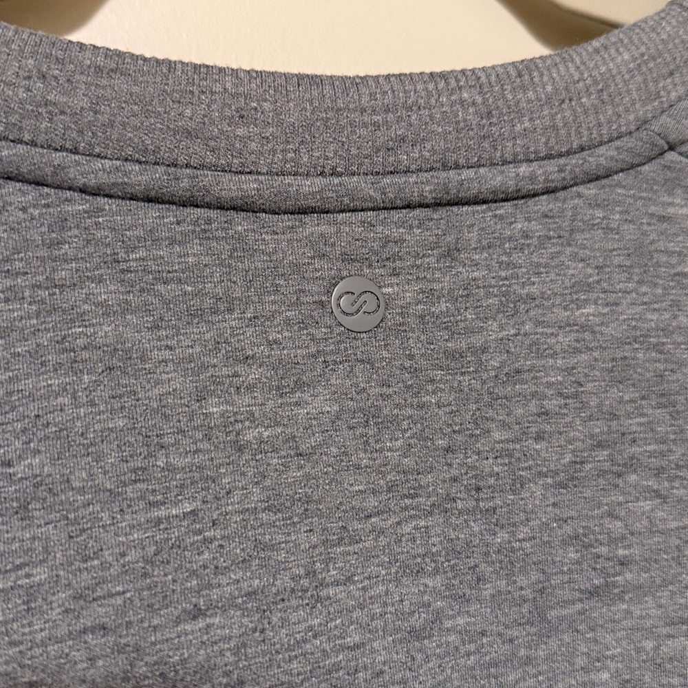 LIKE NEW CALIA Scuba Gray Crewneck Split Side Sweatshirt - Picture 6 of 9